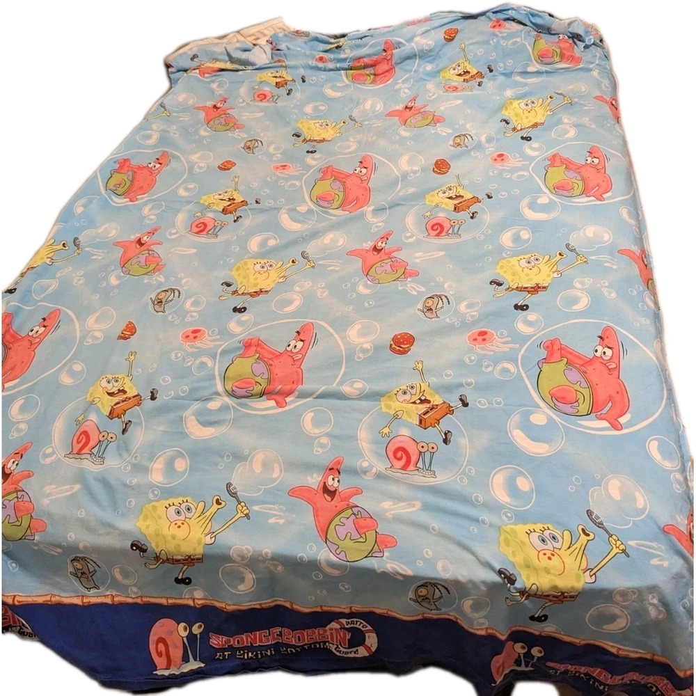 Nickelodeon SpongeBob Vintage 2005 Rare Twin Flat Sheet Y2K